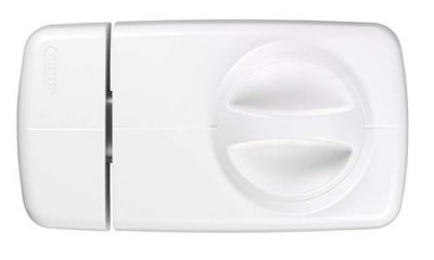ABUS  532702 7010 W Verrou de porte compl&eacute;mentaire bouton rotatif Blanc