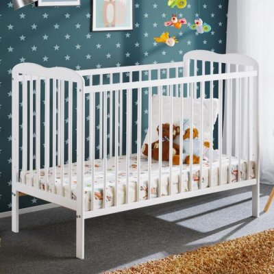 AC-D&eacute;co Lit B&eacute;b&eacute; en Bois - Berceau Ala - L 124 Cm X P 71 Cm X H 82 Cm