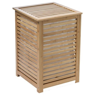 FIVE SIMPLY SMART AC-D&eacute;co Panier &agrave; Linge en Bambou Naturel - 40 x 40 x 58 cm