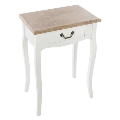 AC-D&eacute;co Table de Chevet - Chrysa - L 47 x l 30 x H 65 cm - Blanc