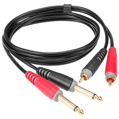 KLOTZ Accessoires guitares  AT-CJ0100 BASIC RCA NOIR 1 M Cables adaptateur
