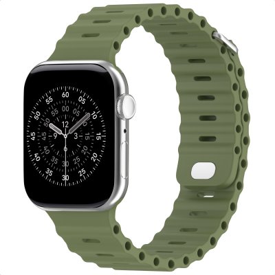 ACCEZZ  Bracelet Ocean pour Apple Watch 38/40/41/42 mm - Khaki - Neuf