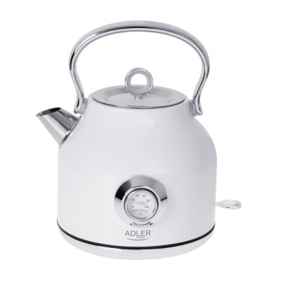 ADLER AD 1346B Bouilloire avec thermom&egrave;tre 1,7 STRIX - Puissance 1850-2200W - Coloris Blanc 