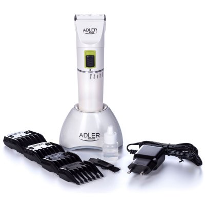 ADLER Ad 2827 sans fil batterie barbe tondeuse &agrave; cheveux blanc
