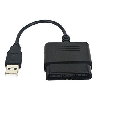 STRASSE GAME Adaptateur manette joystick PS1 PS2 sur PS3 ou PC - adaptateur 2 manettes - USB - Noir