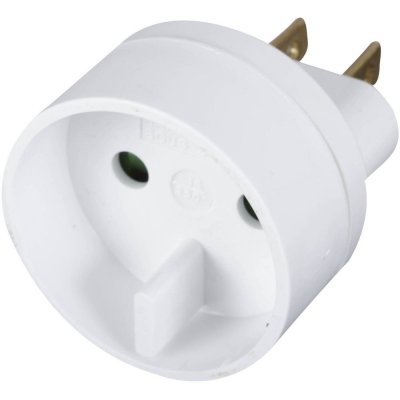 DEBFLEX Adaptateur Prise  France 2P 10/16A vers USA 15A 125V blanc