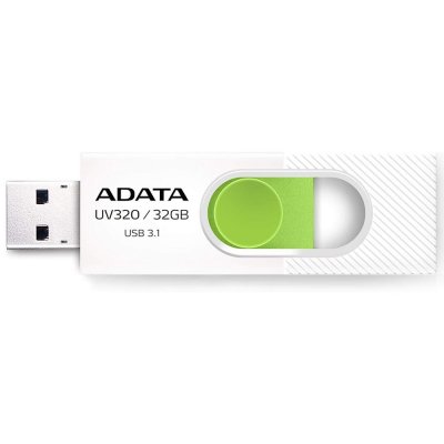 ADATA  UV320 - Cl&eacute; USB - 32 Go - USB 3.1 - Blanc/vert