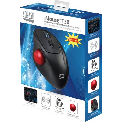 ADESSO  Souris Trackball ergonomique T30 