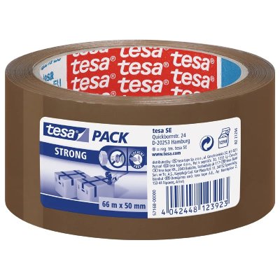 TESA Adh&eacute;sif d'emballage '&eacute;co & strong' - 66 m x 5 cm -  - Transparent