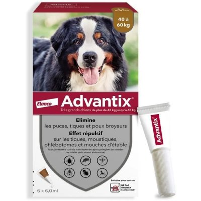 ADVANTIX  antiarpasitaire grands chiens pipettes 6 x 6ml