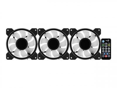 Aerocool Mirage12pro Rgb 12 Mm Internal Fan With Control Hub 3 Units Noir
