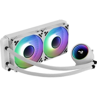 AEROCOOL  miragel240w ventilateur argb 2 x 12 cm tdp 400w blanc