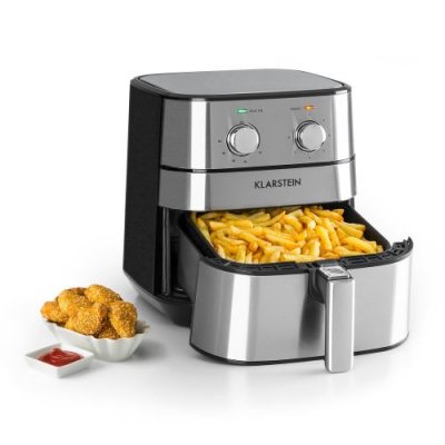 AeroVital Friteuse &agrave; air chaud - cuisson saine sans huile - minuterie - 5,4L / 1700W - inox