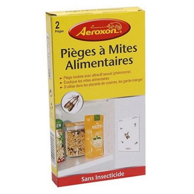 CALICOSY Aeroxon 44442 Lot de 2 Pi&egrave;ges &agrave; mite Alimentaire Blanc 18 x 13 x 4 cm