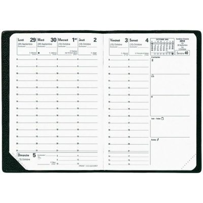 QUO VADIS Agenda semainier de poche Randonn&eacute;e  Impala noir 2010