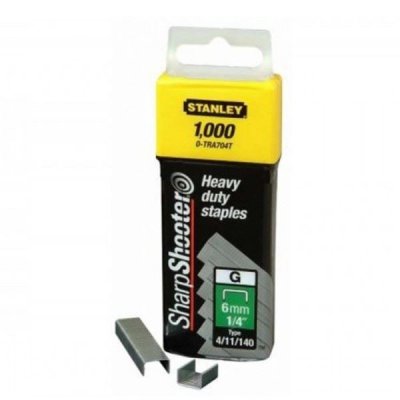 STANLEY Agrafes 6 mm type G bo&icirc;te de 1000 -  - 1-TRA704T