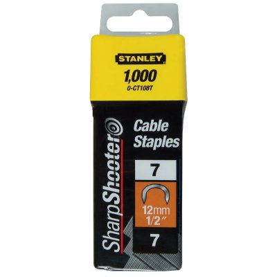 STANLEY Agrafes cavaliers 12 mm type 7 bo&icirc;te de 1000 -  - 1-CT108T