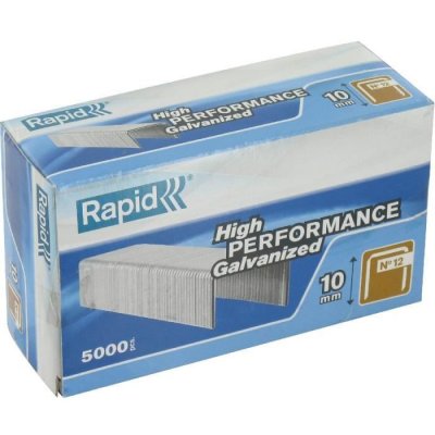 RAPID Agrafes en fil plat n&deg; 12/10 mm - Boite carton 5000 - 