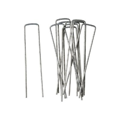 NATURE Agrafes m&eacute;talliques pour fixation au sol H14 x 3 cm - lot de 10