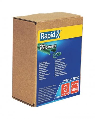 RAPID Agrafes VR22 Vert Boite carton 1600 