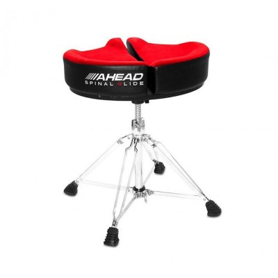 AHEAD  - Spg-R-4 - Si&egrave;ge Batterie Spinal-G Rouge Paillet&eacute; Embase 4 Pieds