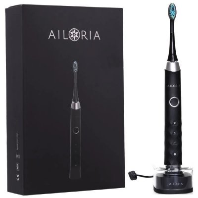 AILORIA  SHINE BRIGHT Adulte Brosse &agrave; dents &agrave; ultrasons Noir, Argent