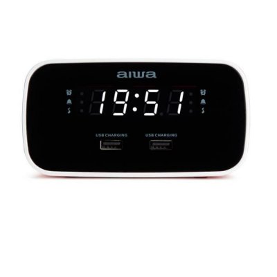 AIWA  Radio-r&eacute;veil CRU-19RD Couleur Rouge, num&eacute;rique, USB Charge