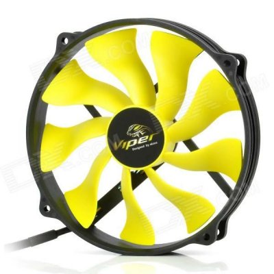 AKASA  Viper R Fan AK-FN073 - Ventilateur ch&acirc;ssis - 145 mm - jaune