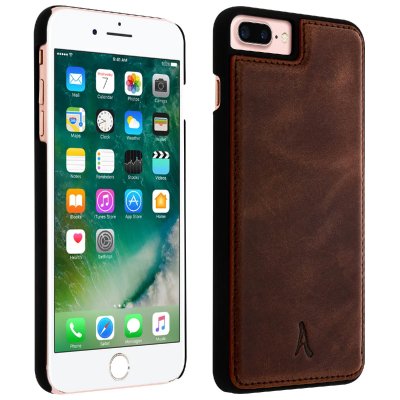 AKASHI  Coque iPhone 8 Plus/7 Plus/6S Plus/6 Plus - Marron