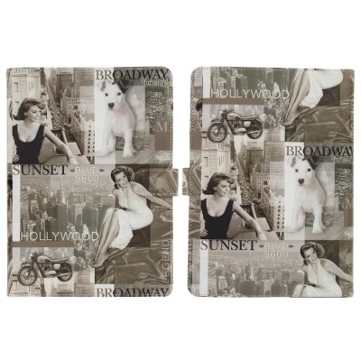 AKASHI  Etui folio en Simili cuir pour Tablette 9""-10"" Hollywood