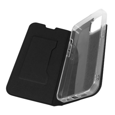 AKASHI  FUNDA Negra Folio PORTATARJETAS Y Stand Para Apple IPHONE 13