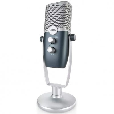 AKG  Ara - Microphone &agrave; double directivit&eacute; - 24 bits/96 kHz - Prise casque - USB