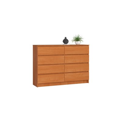 Akord - Commode K140 Aulne 138 cm 8 tiroirs fa&ccedil;ade Aulne 138x40x99 cm