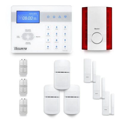 TIKE SECURITE Alarme maison sans fil ICE-Bi28 Compatible Box internet et GSM