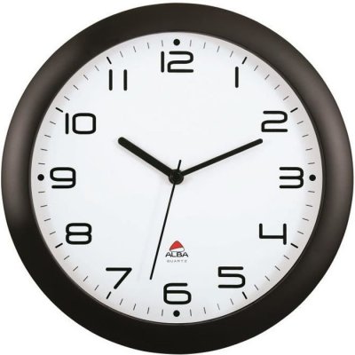Alba HORNEW N Quartz Horloge Silencieuse Noir 30 x 5,5 x 30 cm