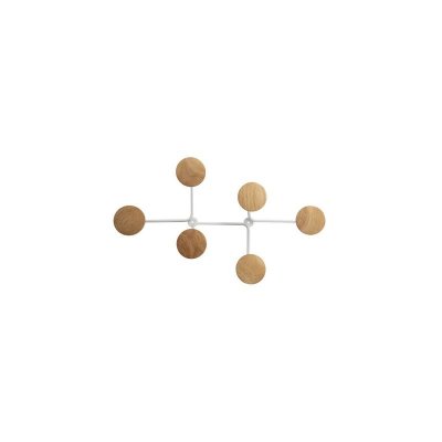 ALBA  Pat&egrave;re murale Design 6 pat&egrave;res - Blanc bois/m&eacute;tal