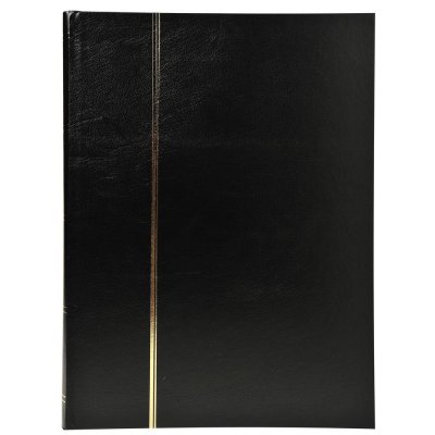 EXACOMPTA Album de timbres en simili-cuir 64 pages - 22,5 x 30,5 cm - noir
