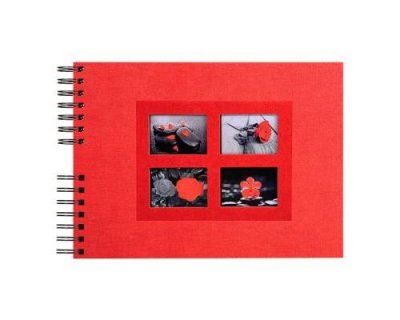 EXACOMPTA Album Photos &Agrave; Spirales 50 Pges Noires Passion 32x22cm Rouge