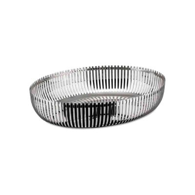 ALESSI  - Corbeille panier, &oslash; 26 cm, ovale, acier inoxydable