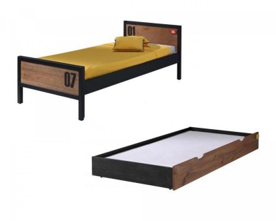 ALEX Composition lit + lit gigogne enfant nature