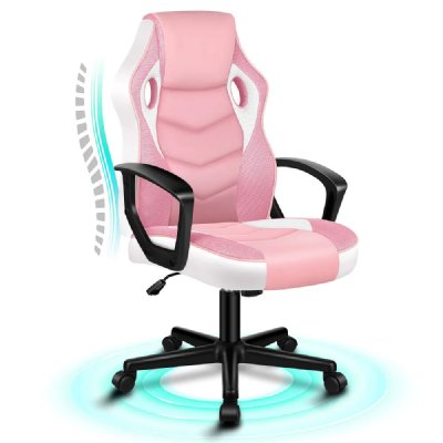 ALFORDSON  Fauteuil de Jeu Course Bureau Ergonomique Pivotant Ordinateur Rose