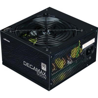 ZALMAN Alimentation PC - DecaMax 500W - 80+ - Non modulaire - Ventilateur 120mm - Noir 