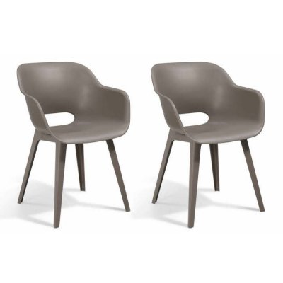 KETER ALLIBERT Chaise d'ext&eacute;rieur Akola Cappuccino 238359