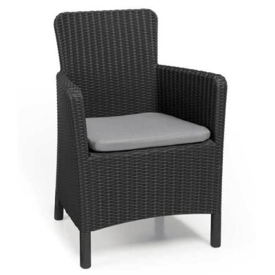 KETER Allibert Chaise de salle &agrave; manger de jardin Trenton Graphite