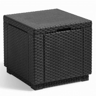 ALLIBERT BY KETER Allibert-Jardin Allibert Pouf de rangement Cube Graphite 213816