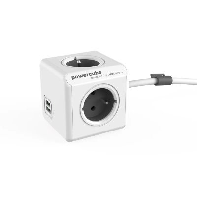 ALLOCACOC  - Bloc multiprise PowerCube Extended 3 m&egrave;tres avec usb