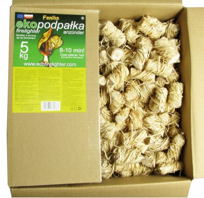  Allume-feu &eacute;cologique 5kg  pour barbecue, po&ecirc;le et chemin&eacute;.