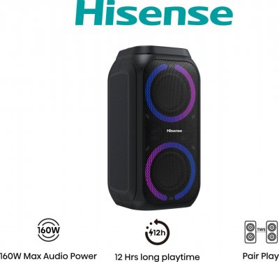HISENSE Altavoces  Party Rocket 160 160W Inal&aacute;mbricos y Al&aacute;mbricos IPX4