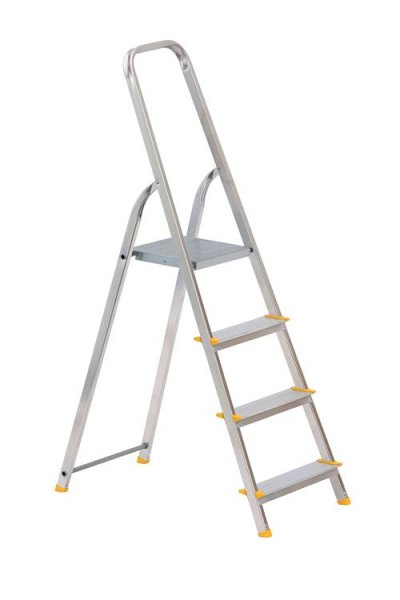 MONMOBILIERDESIGN ALVE escabeau 4 marches aluminium marchepied pliable