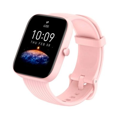 AMAZFIT  Bip 3 Pro Montre Connect&eacute;e Homme 1.69 240x280 Bluetooth Rose